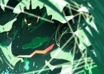  blurry commentary_request energy hexagon koma_nezumi light_trail no_humans pokemon pokemon_(creature) signature solo spikes yellow_eyes zygarde zygarde_(complete) 