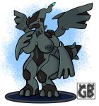  big_breasts big_butt breasts butt grey_body grey_skin hi_res legendary_pok&eacute;mon nintendo pok&eacute;mon pok&eacute;mon_(species) red_eyes short_stack terryeternity video_games zekrom 