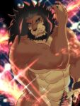  abs anthro barong_(tas) body_hair brown_body brown_fur felid fur hair happy_trail hi_res lifewonders lion male mammal mane mane_hair muscular muscular_anthro muscular_arms muscular_male pantherine pecs shirtless solo tamineko tokyo_afterschool_summoners video_games 