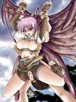  blush breasts censored framed_breasts hunter insemination nipples purple_hair ragnarok_online rape tears torn_clothes 