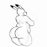  2020 ambiguous_gender animated anthro black_nose black_tipped_ears bomberman butt_jiggle chunkyoreo fat_rolls hudson_soft jiggling konami louie_(bomberman) macropod mammal marsupial nude overweight overweight_anthro sketch solo 