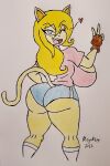  anthro big_breasts big_butt breasts butt domestic_cat felid feline felis female hi_res mammal megabippy 