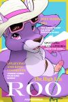  absurd_res anthro big_ears big_tail bikini clothed clothing cover dialogue erection eyewear fluffy foxinuhhbox fur genitals hat headgear headwear hi_res invalid_tag kangaroo kneeling looking_at_viewer looking_back looking_back_at_viewer looking_up looking_up_at_viewer macropod magazine magazine_cover male mammal marsupial no_underwear nude penis pouch_(disambiguation) presenting sitting solo speech_bubble sunglasses swimwear text thick_tail thick_thighs wide_hips 