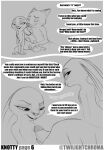  2022 animal_genitalia animal_penis anthro anthro_on_anthro black_and_grey canid canine canine_penis comic dialogue disney duo english_text erection eyes_closed face_lick female fox genitals grey_background hi_res interspecies judy_hopps lagomorph leporid licking male male/female mammal monochrome nick_wilde nude penis predator/prey rabbit simple_background sketch speech_bubble text tongue tongue_out twilightchroma zootopia 