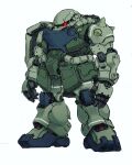  gundam highres j_z mecha mobile_suit mobile_suit_gundam mobile_suit_gundam:_cucuruz_doan&#039;s_island no_humans one-eyed open_hands red_eyes solo standing white_background zaku_ii zeon 