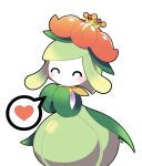  ^_^ artsy-rc closed_eyes facing_viewer heart highres lilligant no_humans pokemon pokemon_(creature) simple_background smile spoken_heart white_background 