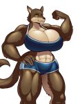 abs anthro blazbaros breasts canid canine canis female hi_res mammal muscular solo wolf 