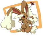  animal_ears artist_request ass blush breasts bunny_ears embarrassed furry looking_back lopunny pokemon pokemon_furry ribbon sweatdrop tail translation_request ukanmuri 