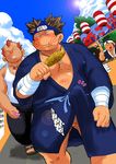  akimichi_chouji blush brown_hair eating i-suke jirobo naruto penis pixiv_thumbnail resized yaoi 