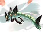  amanonon animal_focus bug commentary_request from_side no_humans orange_eyes outline pokemon pokemon_(creature) solo spikes twitter_username yanmega 