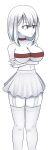  1girl absurdres bowling bowling_pin breasts highres incredibly_absurdres non-web_source oc original pl3sm solo thighs white white_background white_legwear 