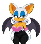  anthro big_breasts breasts chiropteran cleavage clothed clothing female hi_res looking_at_viewer mammal rouge_the_bat sega solo somescrub sonic_the_hedgehog_(series) wide_hips 