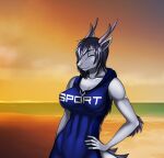  anthro black_hair clothing dragon female hair horn lin scalie second_chance_(game) short_hair smile western_dragon 