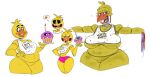  angry animatronic anthro avian beak beakless bedroom_eyes bib big_breasts bird black_sclera blue_eyes blush breasts chica_(fnaf) chicken clothing covered_breasts cupcake_(fnaf) doll_joints exposed_endoskeleton eyelashes featureless_crotch female five_nights_at_freddy&#039;s five_nights_at_freddy&#039;s_2 galliform gallus_(genus) group head_feathers head_tuft machine mhdrawin narrowed_eyes non-mammal_breasts overweight overweight_female panties phasianid pink_clothing pink_panties pink_underwear purple_eyes robot rosy_cheeks scottgames seductive slightly_chubby thick_thighs toothed_beak toy_chica_(fnaf) tuft underwear video_games wide_hips wire withered_chica_(fnaf) yellow_body 