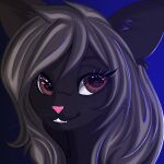  anthro anthrofurry avatar_(disambiguation) domestic_cat domesticcat felid feline felinefeliscat felis female femalefur hair hi_res icon mammal neon portrait shady_girl solo 