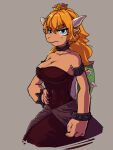  bowsette_meme clothing crown demon devil_horns_(disambiguation) female handwear hi_res humanoid humanoid_pointy_ears kblankii_(artist) mario_bros meme monster neck_ring nintendo pale_skin reptile scalie solo super_crown turtle video_games 