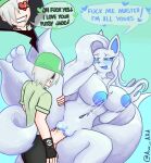  &lt;3 &lt;3_eyes alolan_ninetales anthro blue_pussy breasts duo elawaxd female genitals hair hi_res invalid_tag male male/female nintendo pok&eacute;mon pok&eacute;mon_(species) pok&eacute;mon_trainer pussy regional_form_(pok&eacute;mon) sex video_games white_hair 