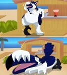  absurd_res alsoflick avian beak big_beak bird canid canine canis domestic_dog fruit_smoothie hi_res husky kobbthehusky mammal nordic_sled_dog spitz toucan transformation 