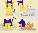  absurd_res animal_crossing ankha_(animal_crossing) anthro apple bdsm bondage bound breasts carrot cooking cooking_with_furs death double_penetration female food gore hi_res imperator looking_at_viewer nintendo nude open_mouth penetration plant restraints rope rope_bondage solo vegetable video_games yellow_body 