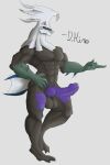  anthro anthrofied black_body daikuhiroshiama genitals hi_res humanoid_genitalia humanoid_penis hybrid_genitalia hybrid_penis knot knotted_humanoid_penis legendary_pok&eacute;mon male muscular muscular_male nintendo penis pok&eacute;mon pok&eacute;mon_(species) silvally solo video_games 