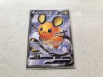  black_eyes card card_(medium) character_name character_print closed_mouth commentary_request dedenne fang highres lightning_bolt_symbol official_style pokemon pokemon_tcg pokeyugami smile translation_request 
