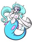  alpha_channel anthro areola blue_body blue_eyes blue_hair blue_nose blue_skin breasts clitoris eyelashes fangs female genitals hair half-closed_eyes hi_res looking_at_viewer narrowed_eyes navel nintendo nipples open_mouth pencil-arts pok&eacute;mon pok&eacute;mon_(species) primarina pussy seashell shell simple_background solo tongue transparent_background video_games white_body white_skin 