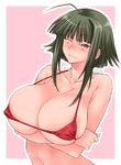  bikini_top blush breasts cleavage erect_nipples fuyube_rion highres huge_breasts mahou_sensei_negima mahou_sensei_negima! nagase_kaede smile wink 