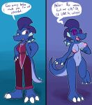  &lt;3 &lt;3_eyes 2022 2koma 3_toes 4_fingers anthro barefoot big_breasts blue_body blue_scales blush bodily_fluids bottomwear breasts claws cleavage clothed clothing comic cute_fangs dialogue dragon drooling english_text feet female fingers fully_clothed genitals hair hand_on_breast hi_res hypnosis instant_loss_2koma looking_away membrane_(anatomy) membranous_wings mind_control nipples nude on_one_leg open_mouth pants pink_nipples profanity pupils purple_bottomwear purple_clothing purple_eyes purple_hair purple_pants purple_pupils purple_shirt purple_topwear pussy ruby_(ultilix) saliva scales scalie shirt smile solo speech_bubble spiral_eyes standing submissive submissive_anthro submissive_female text toe_claws toes topwear ultilix western_dragon white_claws wings 