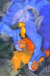  absurd_res animal_genitalia animal_penis anthro anus biped blue_body blue_fur canid canine canine_penis canis erection faisonne fox fur genitals hi_res hybrid knot male mammal orange_body orange_fur orange_pawpads orange_penis pawpads paws penis presenting quartz_(quartzthefolf) solo wolf 