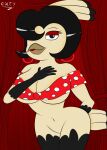  anthro avian bird breasts colty8 female galliform hair hi_res la_pavita_pechugona lipstick makeup pavita_pechugona phasianid solo turkey 