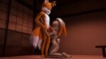  3d_(artwork) absurd_res andromorph anthro canid canine cream_the_rabbit digital_media_(artwork) duo fellatio female fox hi_res intersex kneeling lagomorph leporid male male/female mammal miles_prower oral penile rabbit sega sex sonic_the_hedgehog_(series) sonicthebitch source_filmmaker sucking_cock 