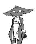  anthro clothing collar hi_res kennen4 league_of_legends male monochrome riot_games solo veigar video_games 