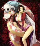  boa_hancock breasts cleavage highres jpeg_artifacts large_breasts midriff one_piece resize resized salome salome_(one_piece) skull snake 
