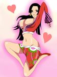  boa_hancock breasts cleavage female full_body gradient gradient_background highres long_hair one_piece solo 