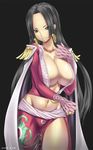  boa_hancock breasts cleavage compression_artifacts earrings highres huge_breasts jewelry jpeg_artifacts midriff one_piece resized 