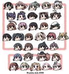  :3 abukuma_(kancolle) agano_(kancolle) ahoge atlanta_(kancolle) black_hair blonde_hair brown_hair cyama_land de_ruyter_(kancolle) double_bun garrison_cap giuseppe_garibaldi_(kancolle) gotland_(kancolle) green_hair grey_hair hair_rings hat head_only headgear helena_(kancolle) honolulu_(kancolle) huge_ahoge isuzu_(kancolle) jintsuu_(kancolle) kantai_collection kashima_(kancolle) katori_(kancolle) kinu_(kancolle) kiso_(kancolle) kitakami_(kancolle) kuma_(kancolle) long_hair looking_at_viewer luigi_di_savoia_duca_degli_abruzzi_(kancolle) mini_hat nagara_(kancolle) naka_(kancolle) natori_(kancolle) noshiro_(kancolle) ooi_(kancolle) ooyodo_(kancolle) perth_(kancolle) pink_hair ponytail purple_hair red_hair sakawa_(kancolle) sendai_(kancolle) sheffield_(kancolle) short_hair silver_hair smile tama_(kancolle) tatsuta_(kancolle) tenryuu_(kancolle) twintails twitter_username wavy_mouth white_background yahagi_(kancolle) yura_(kancolle) yuubari_(kancolle) 