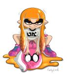  bestiality bottomless cephalopod clothed clothing coleoid crouching duo female feral genitals hi_res humanoid humanoid_on_feral humanoid_pointy_ears inkling kinkybird looking_at_viewer marine mollusk nintendo not_furry octarian octoling octopodiform octopus penetration pseudo_hair pussy simple_background smile smirk snaggle_tooth splatoon tentacle_hair tentacle_in_pussy tentacle_penetration tentacles vaginal vaginal_penetration video_games white_background 