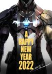  2022 3boys avengers:_tech_on avengers_(series) batman batman_(series) batman_justice_buster dc_comics glowing happy_new_year head_out_of_frame iron_man marvel multiple_boys power_armor science_fiction shimizu_eiichi shimoguchi_tomohiro signature split_screen superhero ultra_series ultraman ultraman_(hero&#039;s_comics) ultraman_suit 