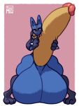  anthro balls big_balls big_penis fur genitals hi_res huge_balls huge_penis humanoid_genitalia humanoid_penis hyper hyper_balls hyper_genitalia hyper_penis lucario male nintendo penis pok&eacute;mon pok&eacute;mon_(species) solo solo_focus spread_legs spreading supermattym8 tongue tongue_out video_games 