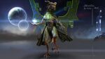  2012 anthro cape claws clothing crystal crystal_wings dragon energy_wings hi_res horn male planet pupils salireths salireths_(character) scales scalie slit_pupils solo unusual_anatomy unusual_wings wings 