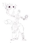  3_legs ambiguous_gender animatronic black_and_white canid canine claws digital_media_(artwork) dipstick_tail exposed_endoskeleton five_nights_at_freddy&#039;s five_nights_at_freddy&#039;s_2 fox hi_res machine mammal mangle_(fnaf) markings monochrome mrluckey robot scottgames sketch solo tail_markings thick_thighs video_games wire 