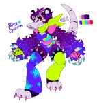  2022 3_toes 5_fingers animatronic anthro artist_name claws didelphid fangs feet female fingers five_nights_at_freddy&#039;s five_nights_at_freddy&#039;s:_security_breach glamrock hi_res looking_at_viewer machine mammal marsupial miistniight multicolored_body poppy_opossum_(character) red_eyes robot robot_joints scottgames sharp_teeth solo teeth toes video_games webcomic_character 