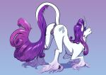  2022 anus bakuhaku butt cutie_mark digital_media_(artwork) equid equine female feral friendship_is_magic fur genitals hasbro horn mammal my_little_pony pussy rarity_(mlp) shadow simple_background solo unicorn 