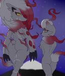  anthro areola big_breasts big_butt breast_size_difference breasts butt duo erect_nipples female fur genitals hi_res hisuian_zoroark hisuian_zorua humanoid looking_at_viewer looking_down nintendo nipples nude nude_female pok&eacute;mon pok&eacute;mon_(species) pokemon_legends_arceus pussy red_areola red_nipples regional_form_(pok&eacute;mon) samrunner small_breasts small_butt thick_thighs video_games 