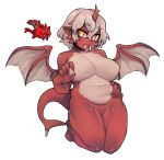 anthro big_breasts breasts clawed_fingers countershading crimson_pigron dragon dragon_tail dragon_wings fangs featureless_breasts featureless_crotch female fish hair hi_res horn long_tongue marine membrane_(anatomy) membranous_wings nyong_nyong red_body shark slightly_chubby_female solo sprite tagme terraria tongue tongue_out wings yellow_eyes 