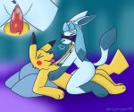  anthro bodily_fluids breath cowgirl_position cum cum_in_pussy cum_inside duo eeveelution fan_character female from_front_position genital_fluids genitals glaceon looking_pleasured lying male male/female nintendo on_back on_bottom on_top penetration pikachu pok&eacute;mon pok&eacute;mon_(species) pussy sex simple_background tongue tongue_out vaginal vaginal_penetration video_games vixeyhuskybutt_(artist) 