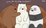  2016 anthro black_body black_nose blush brown_bear brown_body cartoon_network embrace english_text furniture giant_panda grizzly_(wbb) grizzly_bear hug ice_bear kemono mammal mtflying30371 panda_(wbb) polar_bear sitting sofa text ursid ursine we_bare_bears white_body 