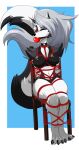  alpha_channel anthro ball_gag bdsm bondage bound canid canid_demon demon female gag greatdude hellhound helluva_boss hi_res loona_(helluva_boss) mammal restraints rope rope_bondage 