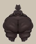 2022 anthro big_breasts big_butt breasts butt butt_focus domestic_cat felid feline felis female huge_butt mammal morbidly_obese morbidly_obese_anthro morbidly_obese_female obese obese_anthro obese_female overweight overweight_anthro overweight_female rear_view shaded simple_background smokii solo standing thick_thighs whiskers wide_hips 