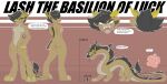  2022 absurd_res angry_expression anthro asian_mythology basilion breasts brown_body brown_fur butt chart comparing deadxqueen digital_media_(artwork) dragon east_asian_mythology eastern_dragon fangs felid female female_(lore) feral fur gold_(metal) hair height_chart hi_res horn hybrid lash_lonaio lion mammal model_sheet multicolored_hair mythology open_mouth pantherine pawpads red_eyes size_chart size_difference tan_body tan_fur two_tone_hair yellow_horn yellow_sclera 